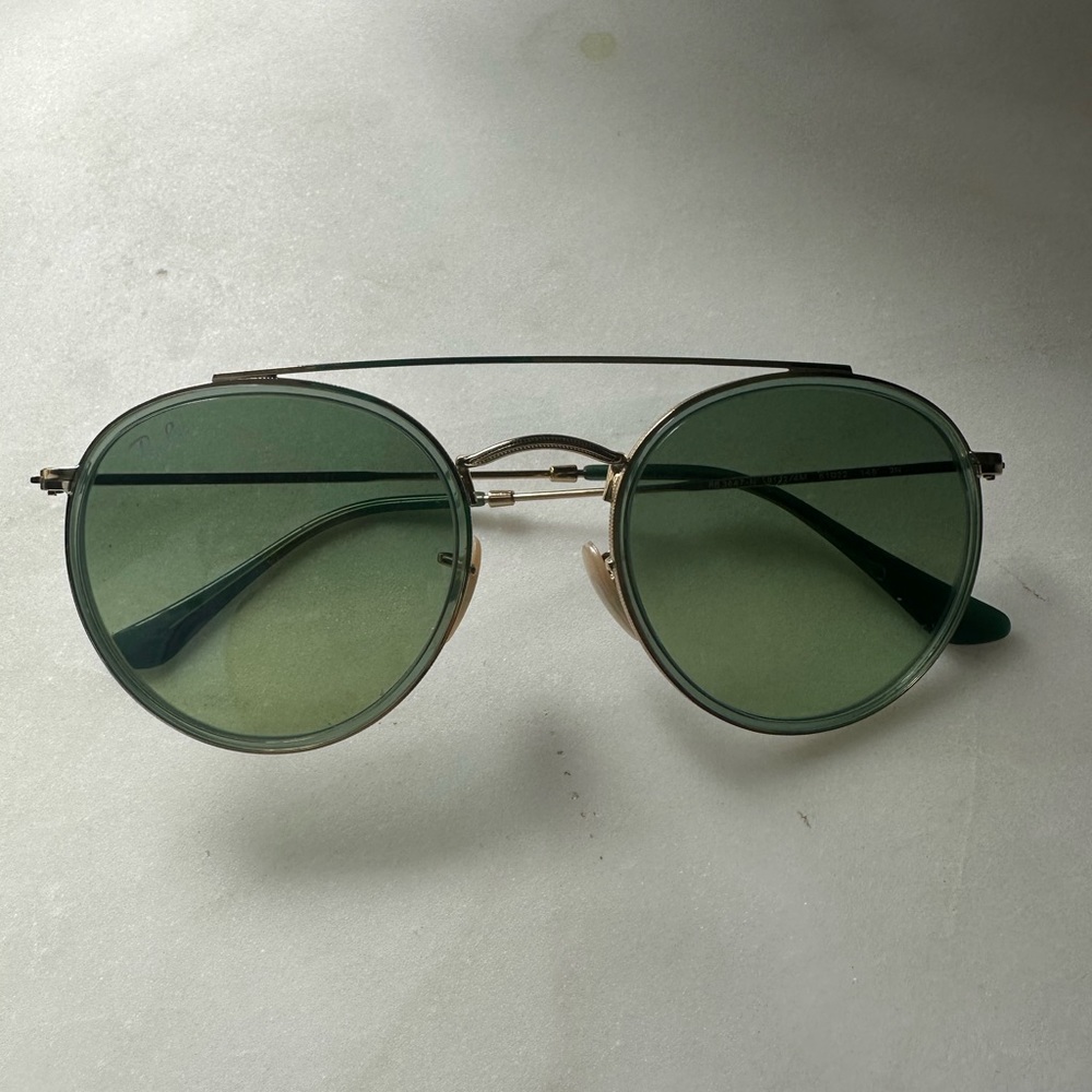 Green double bridge ray ban